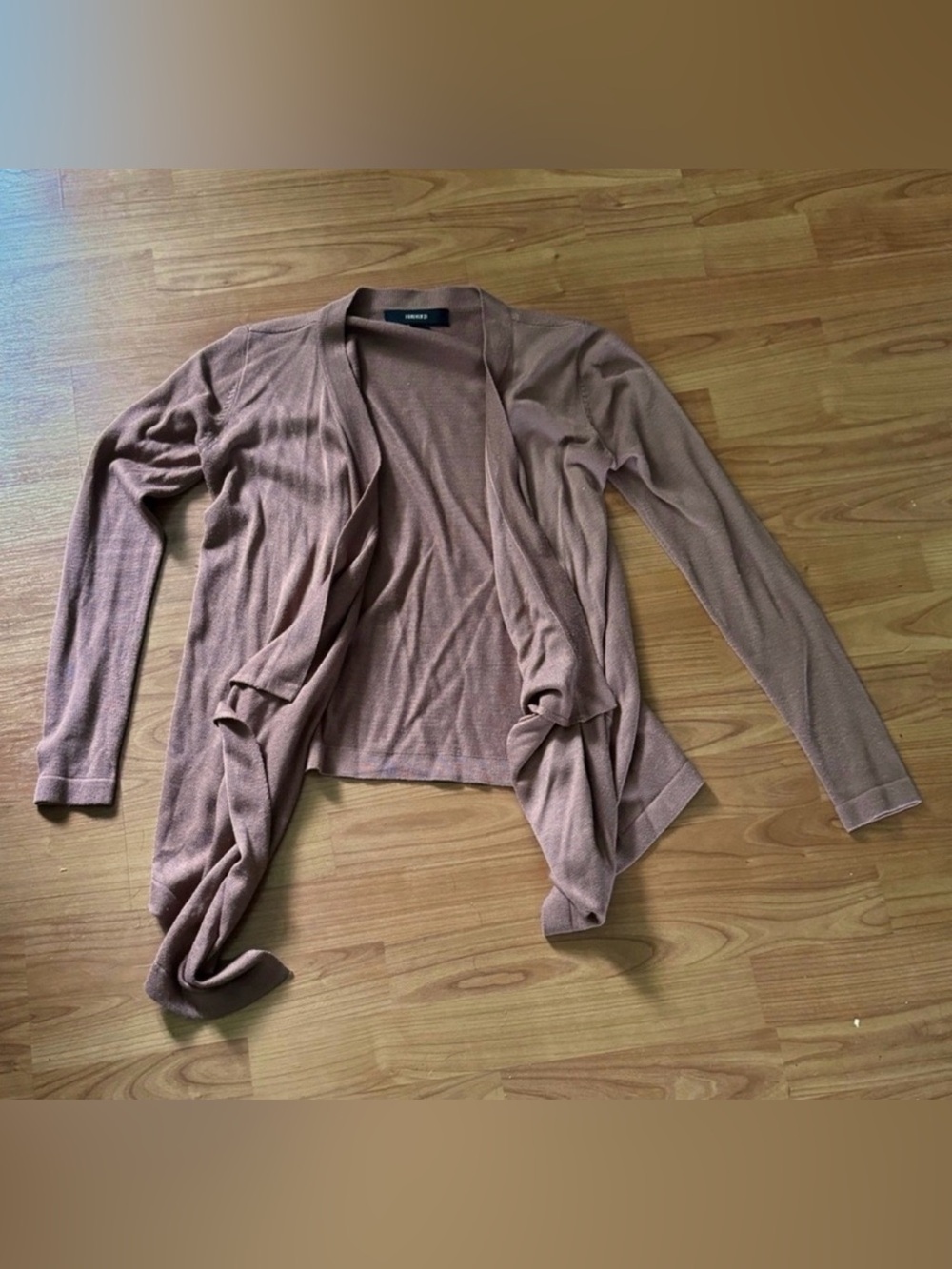 Forever 21 Lightweight Draped Open-Front Cardigan Size Small